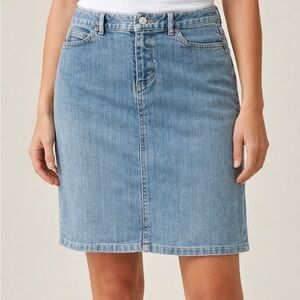 Classic Y2K Light Wash Denim Jean Mini Skirt MK Klein Women’s 6/8